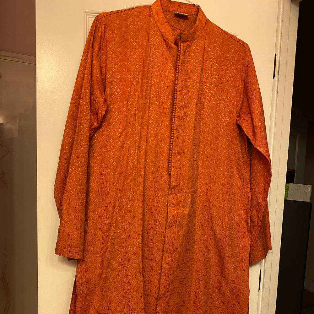 Men;s Long Kurta Indian Party Dress Size Large